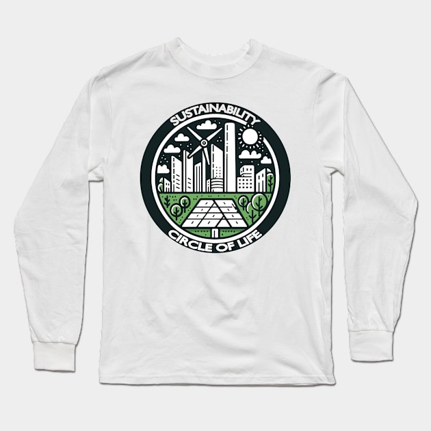 Sustainability Circle of Life: Grow Green Long Sleeve T-Shirt by maknatess